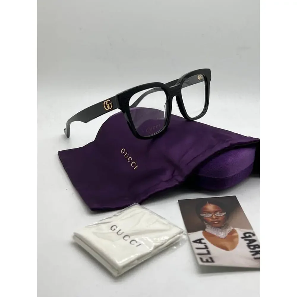 NEW Gucci GG0958O Black Square Eyeglass Frames